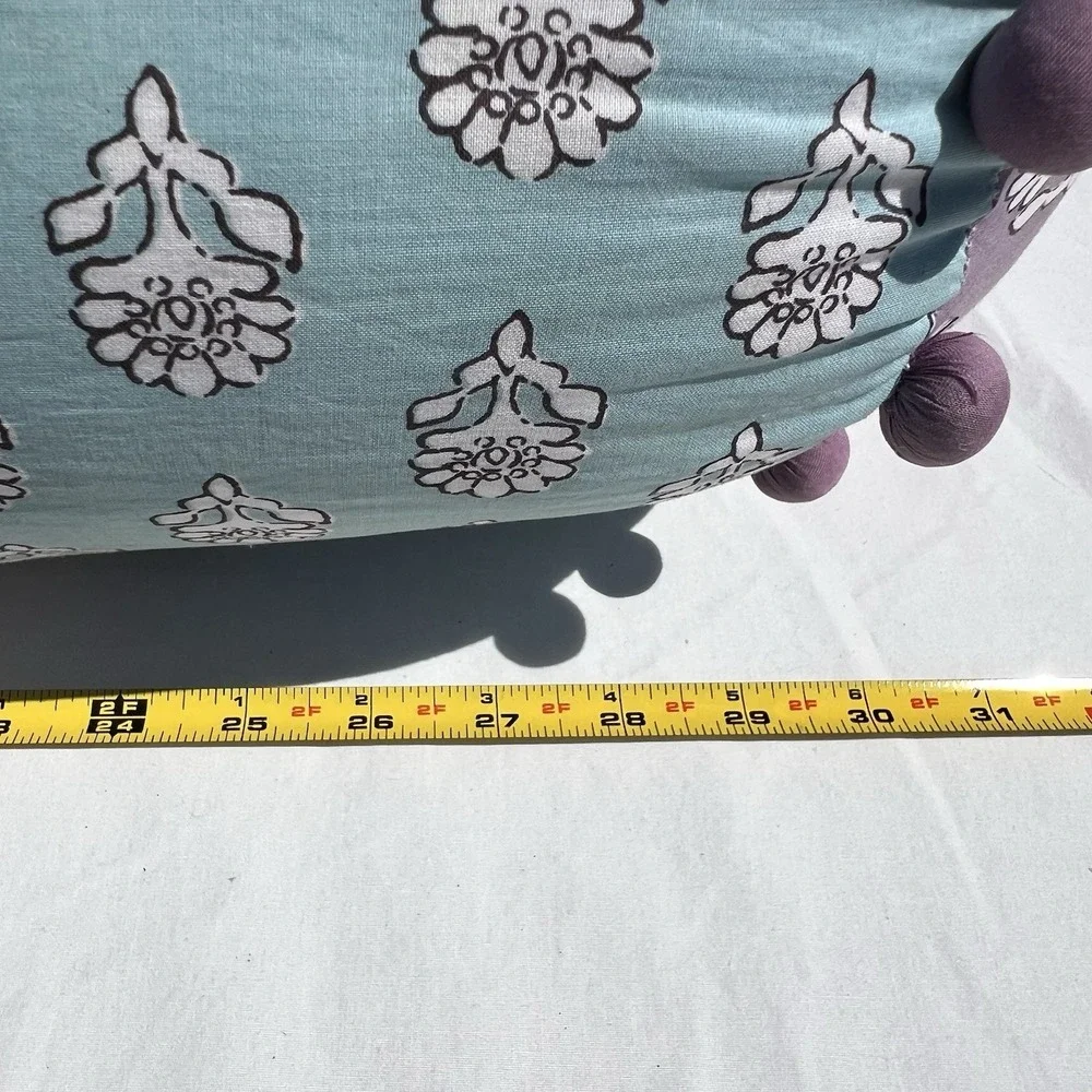 Pottery Barn Kids Pillow Cotton Sofa Chair Bed Lumbar Body 10x31 Floral Lavender
